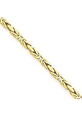 handsome real gold byzantine chain baby bracelet 